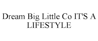 DREAM BIG LITTLE CO IT'S A LIFESTYLE