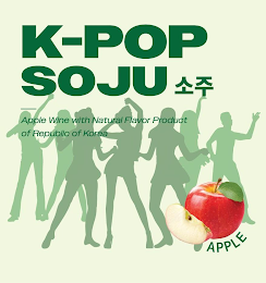 K-POP SOJU APPLE WINE WITH NATURAL FLAVOR PRODUCT OF REPUBLIC OF KOREA APPLE