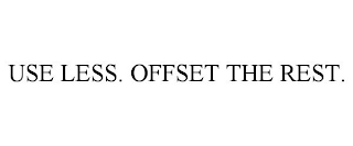 USE LESS. OFFSET THE REST.