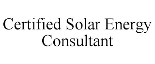 CERTIFIED SOLAR ENERGY CONSULTANT