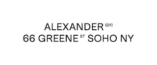 ALEXANDER (BY) 66 GREENE ST SOHO NY