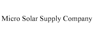 MICRO SOLAR SUPPLY COMPANY