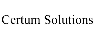 CERTUM SOLUTIONS