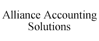 ALLIANCE ACCOUNTING SOLUTIONS