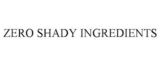 NO SHADY INGREDIENTS