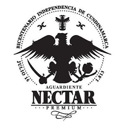 BICENTENARIO INDEPENDENCIA DE CUNDINAMARCA JULIO 16 1.813 AGUARDIENTE NECTAR PREMIUM