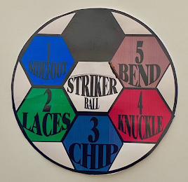 STRIKER BALL 1 SIDEFOOT 2 LACES 3 CHIP 4 KNUCKLE 5 BEND