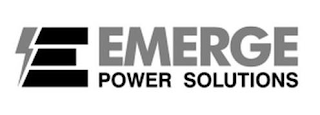 E EMERGE POWER SOLUTIONS