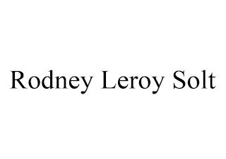 RODNEY LEROY SOLT