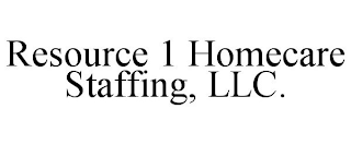 RESOURCE 1 HOMECARE STAFFING, LLC.