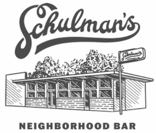 SCHULMAN'S NEIGHBORHOOD BAR 1201 PORTER RD. NASHVILLE, TN SCHULMAN'S NEIGHBORHOOD BAR