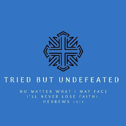 TRIED BUT UNDEFEATED NO MATTER WHAT I MAY FACE I'LL NEVER LOSE FAITH! HEBREWS 11:1