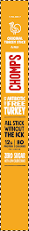 PEEL HERE ORIGINAL TURKEY STICK MILD CHOMPS MADE WITH ANTIBIOTIC FREE TURKEY ALL STICK WITHOUT THE ICK 12 G PROTEIN 80 CALORIES PER SERVING ZERO SUGAR NOT A LOW CALORIE SNACK F5378 A 8 56584 00440 4 NET WT 1.15OZ (32G)