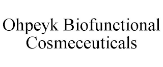 OHPEYK BIOFUNCTIONAL COSMECEUTICALS