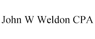 JOHN W WELDON CPA