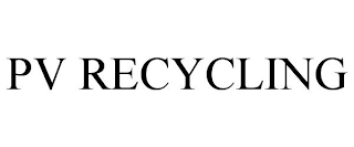 PV RECYCLING