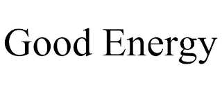 GOOD ENERGY