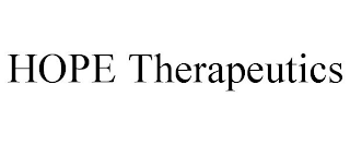 HOPE THERAPEUTICS