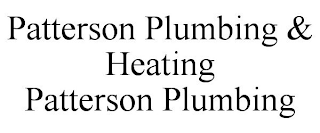 PATTERSON PLUMBING & HEATING PATTERSON PLUMBING