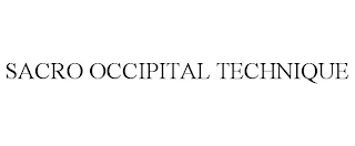 SACRO OCCIPITAL TECHNIQUE