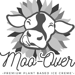 MOO-OVER · PREMIUM PLANT BASED ICE CREME' ·