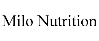 MILO NUTRITION