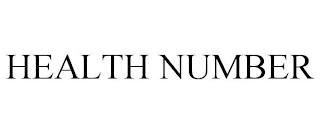 HEALTH NUMBER