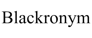 BLACKRONYM