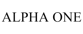 ALPHA ONE trademark