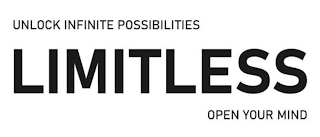 LIMITLESS / UNLOCK INFINITE POSSIBILITIES - OPEN YOUR MIND trademark