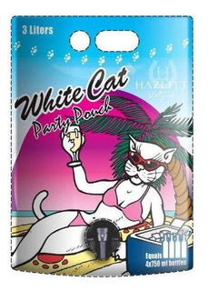 WHITE CAT PARTY POUCH HV HAZLITT 1852 VINEYARDS HHJ 3 LITERS EQUALS 4X750 ML BOTTLES