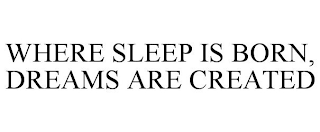 WHERE SLEEP IS BORN, DREAMS ARE CREATED