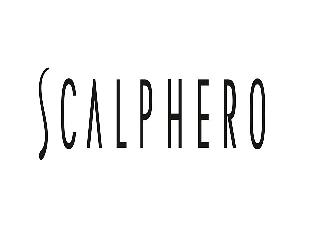 SCALPHERO WRITTEN IN A STYLIZED WAY