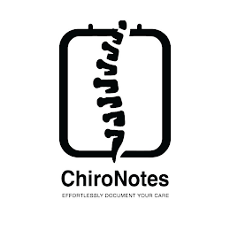 CHIRONOTES EFFORTLESSLY DOCUMENT YOUR CARE trademark