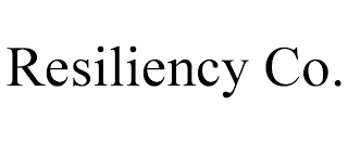 RESILIENCY CO. trademark