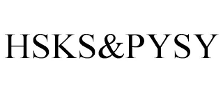 HSKS&amp;PYSY trademark