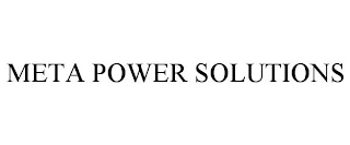 META POWER SOLUTIONS