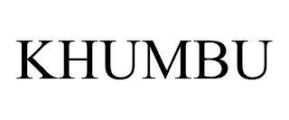 KHUMBU trademark