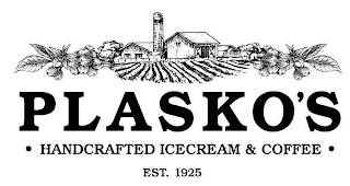 PLASKO'S HANDCRAFTED ICECREAM & COFFEE EST. 1925