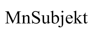 MNSUBJEKT