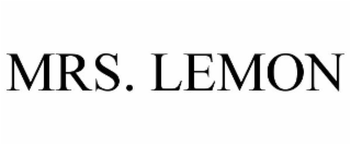MRS. LEMON