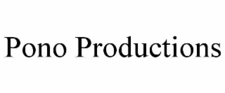 PONO PRODUCTIONS