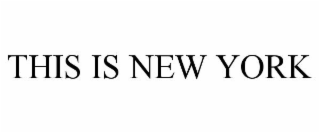 THIS IS NEW YORK