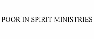 POOR IN SPIRIT MINISTRIES