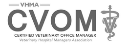 VHMA CVOM CERTIFIED VETERINARY OFFICE MANAGER VETERINARY HOSPITAL MANAGERS ASSOCIATION
