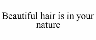 BEAUTIFUL HAIR IS IN YOUR NATURE
