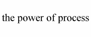 THE POWER OF PROCESS