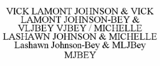 VICK LAMONT JOHNSON & VICK LAMONT JOHNSON-BEY & VLJBEY VJBEY / MICHELLE LASHAWN JOHNSON & MICHELLE LASHAWN JOHNSON-BEY & MLJBEY MJBEY