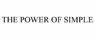 THE POWER OF SIMPLE