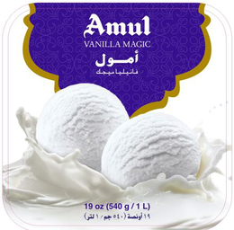 AMUL VANILLA MAGIC 19 OZ (540 G) 1 L)